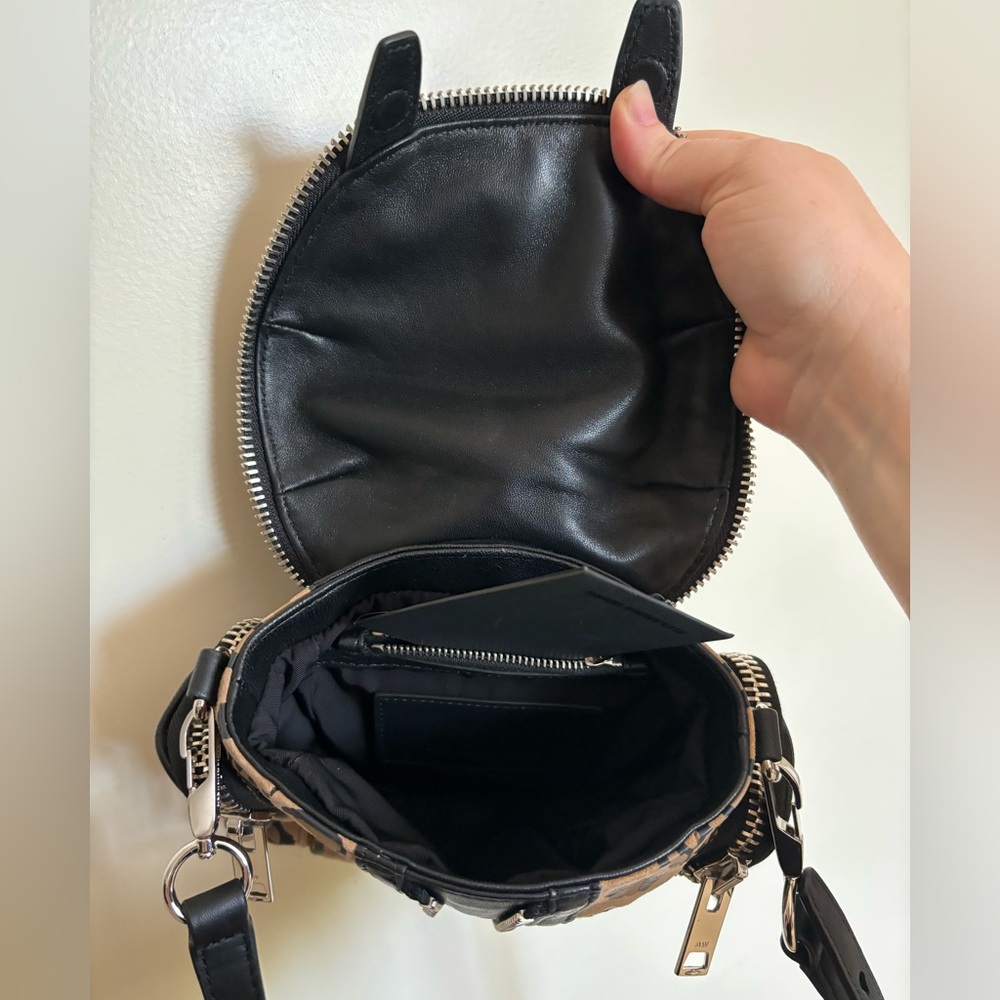 Alexander Wang Leopard Print Crossbody Bag in Tan and Black - Picture 7 of 9